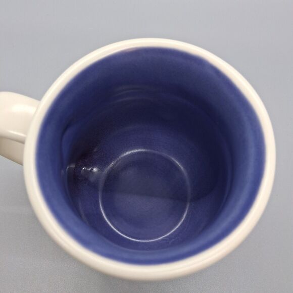 Pfaltzgraff RIO Mug Coffee Tea Cup Blue Stripe Stoneware MEXICO Copyright - Picture 5 of 8